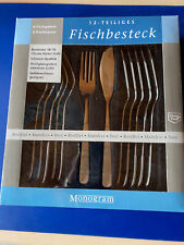 Monogram Fischbesteck, 12 teilig, Edelstahl, Spülmaschinen geeignet, NEU/OVP