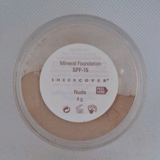 Sheer Cover Mineral Foundation NUDE 4g Full Size SPF 15 Sealed Rare Original x1