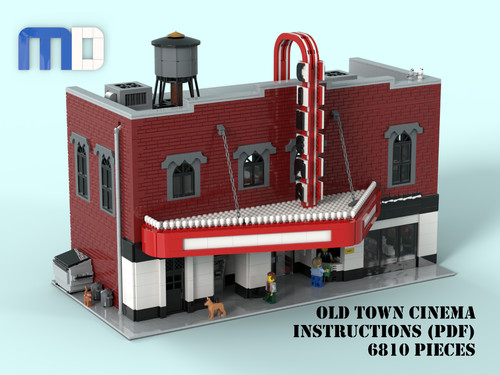 Lego old town cinema moc - old,