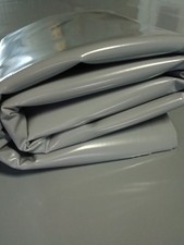 1,50 X 7,20m-ca 800gr/m²-Grau-LKW Plane--Schwere PVC Plane-B Ware