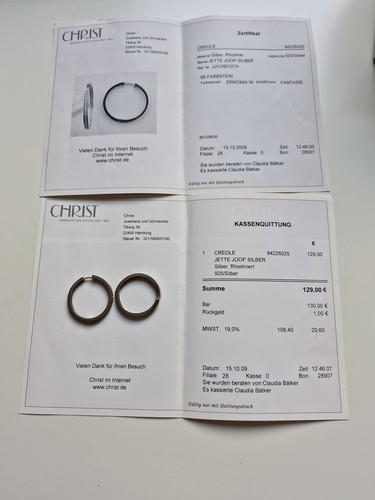 Jette jopp creolen 925 mit - creolen,925,,