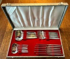 WMF Rom - 90er Silber - 24 tlg Besteck mit Besteckkasten - Vintage 60er/70er