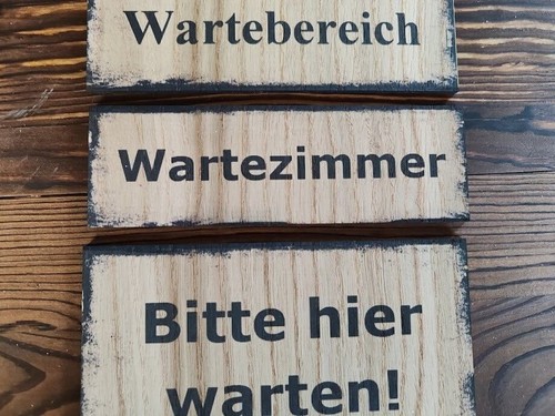 Wartezimmer schild bitte hier - wartezimmer,