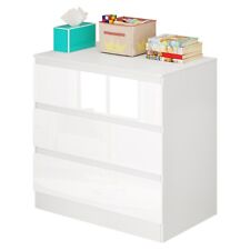 Kommode mit Schubladen Sideboard Hochglanz Weiß Kommodenschrank tw004