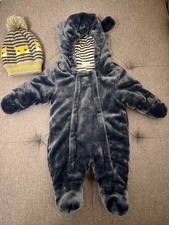 Baby-Schneeanzug + Wintermütze – Bornino – Gr. 56/62 – kaum getragen