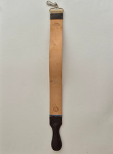 ALTES DORKO RASIERMESSER ABZIEHLEDER MIT LEINENBAND UNBENUTZT