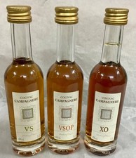 3 Cognac Miniaturflaschen der