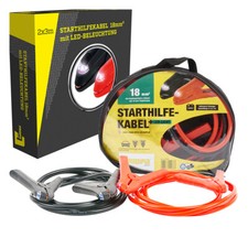 STARTHILFEKABEL ÜBERBRÜCKUNGSKABEL STARTERKABEL 12/24V 3m LED-LICHT