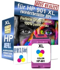 1x Druckerpatrone für HP 901 XL Officejet 4500 G510 J4524 J4640 J4660 J4680 Col.