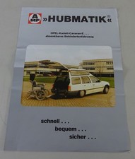 Prospektblatt Hubmatik Opel