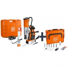 FEIN Akku-Magnet-Kernbohrmaschine bis 35 mm mit Anwenderset und Zubehör.