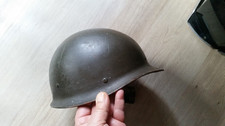 Helm  Wehrmacht Stahl Metall Innenfutter Leder Kinnriemen Fundzustand