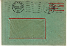 BRD Brief : Kriegsgefangenenpost / DRK Suchdienst München 21.10.1958