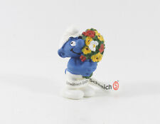 Schlumpf Schlümpfe === 2.0469 === mit Blumenstrauss Schleich smurf