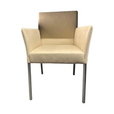 Walter Knoll Armlehnstuhl Jason Leder 50 Palomino 1310 Elfenbein Creme 