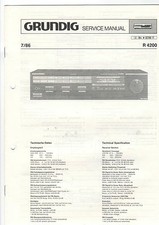 Grundig Service Anleitung Manual R 4200   B401