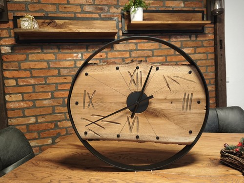 Holz wanduhr 60cm - 60cm, rund