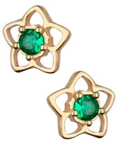 Ohrringe Gold Blume 18k