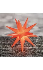 LED-Stern in Rot, batteriebetrieben, Ø10cm | Timer-Funktion | 1,5 m Kabellänge