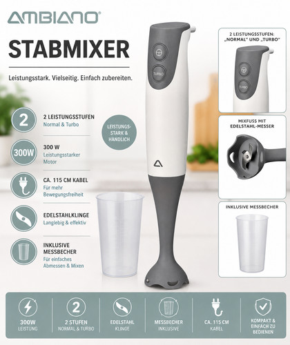 Stabmixer 300w mit - stabmixer,