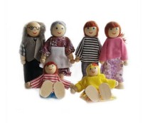 6 Personen Puppenfamilie