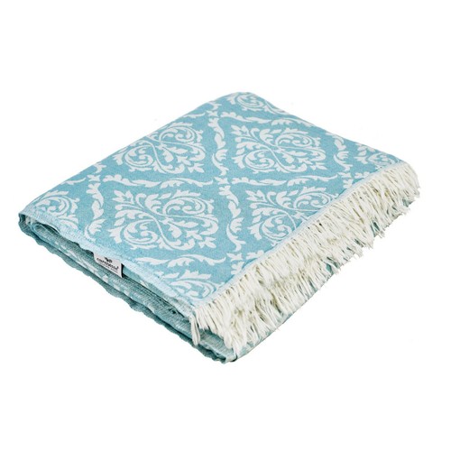 Plaid tagesdecke barock petrol - plaid,