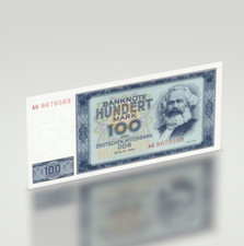 Aufkleber 100 Mark 1964 DDR