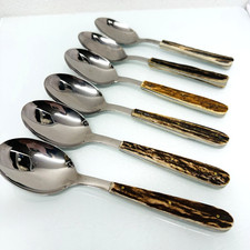 Jagdbesteck Geweih Hirschhorn 6 Suppenlöffel 18,5 cm Hubertus 1 von 2