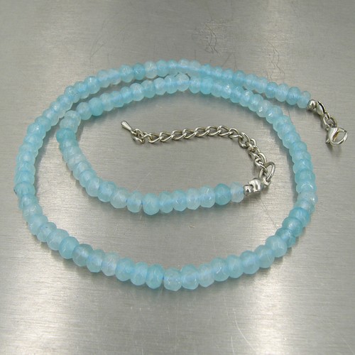 Aquamarin kette halskette - aquamarin,