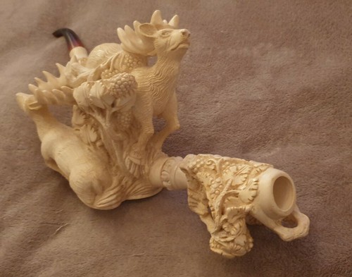 Meerschaumpfeife xxxl hirsche - meerschaumpfeife, "hirsche