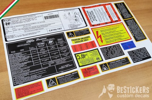 Aufkleber set motorraum - set,
