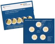 BRD 2 EURO 35 JAHRE DEUTSCHE EINHEIT 2025 SATZ POLIERTE PLATTE (PP)  IM BLISTER