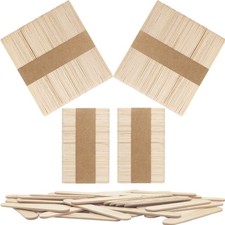 Holzstäbchen, Eisstiele, Bastelbedarf, Naturholz, 200 Stück, DIY