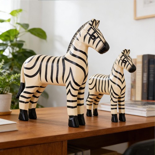 Zebra statue souvenir - 2x, zebra-statue
