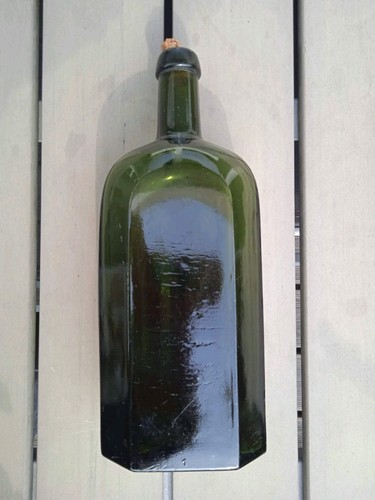 Antike likörflasche grün - likörflasche,,