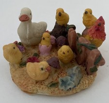 Vintage Bauernhof, Ostern-Ensemble aus Kunstharz