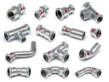 C-Stahl Pressfitting SANHA-Therm (Serie 24000) 15,18,22,28,35  V, SA, M- Kontur