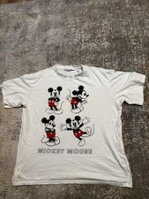 H&M T-Shirt Mädchen Gr. 158/164, weiß, Mickey Mouse