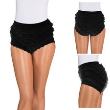 Schwarzer Rüschenslip