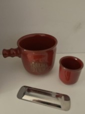 Traumfeuer. Set Feuerzangenbowle . Rot Keramik. 4 Tassen mit Zubehör
