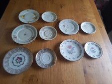 5x Sammelgedecke ohne Tassen, insgesamt 10 Teile, Porzellan mit Stempel