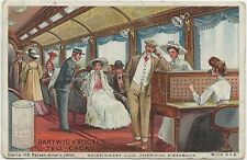 74/169 SAMMELBILD ALTE ZEITEN SALONWAGEN EINER AMERIKANISCHEN EISENBAHN FRISEUR