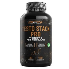 Testo Stacker Pro - 180 Kapseln (V) T-Boost & PCT Formula - 7 aktive Wirkstoffe