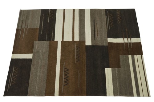 Braun beige grau teppich - beige, indo
