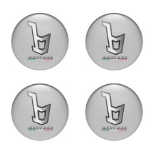 BERTONE Emblem Nabendeckel Silicone Aufkleber 4st. - Logo Felgendeckel Radkappen
