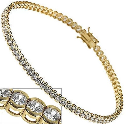 Tennis armband gold 585 - gold,