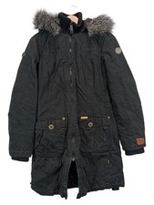 Damen Parka Schwarz Gr. 36/S