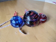 Drei schöne Glaskugeln zur Deko