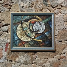 Modernes Ölgemälde mit Rahmen moderne Kunst zeitgenössisches Ölbild Leinwand