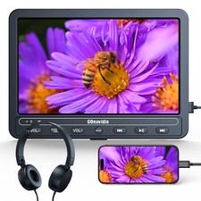 GOnavidio 10,5"Auto TV Kopfstütze Monitor DVD-Player HD Bildschirm HDMI USB AKKU